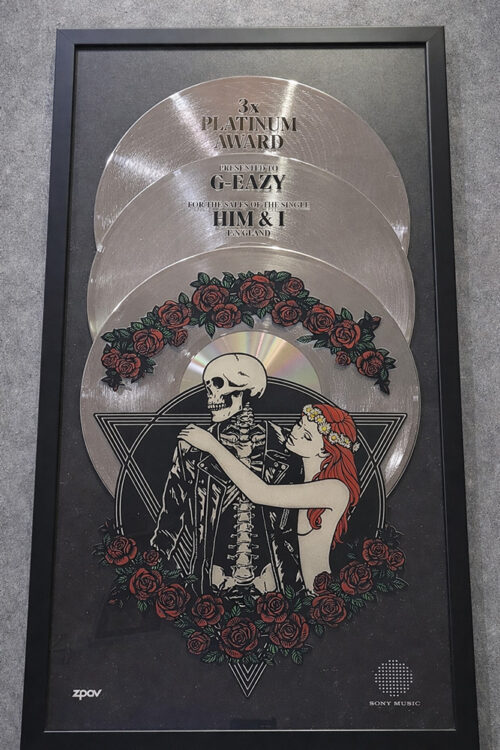 3x Platinum Award – G-Eazy – Him and I – Golden Records Poland