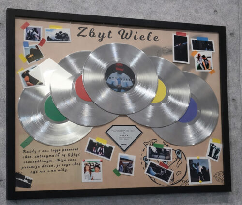 5x Diamond Record – Zbyt Wiele single – Golden Records Poland