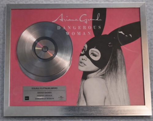 Double Platinum Award – Ariana Grande – Dangerous Woman – Golden Records Poland
