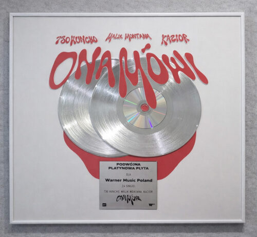 Double Platinum Record – 730 Huncho Malik Montana Kazior – Ona Mowi – Golden Records Poland