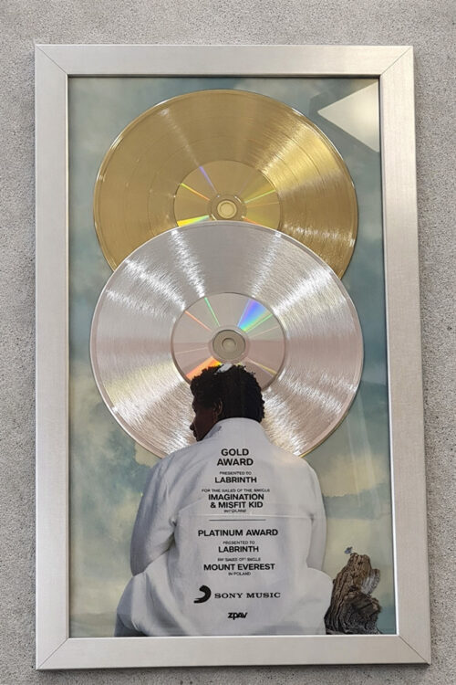 Gold Award and Platinum Award – Labrinth – Imagination and Misfit Kid – Golden Records Poland