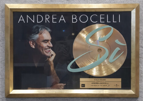 Gold Award – Andrea Bocelli – Si – Golden Records Poland