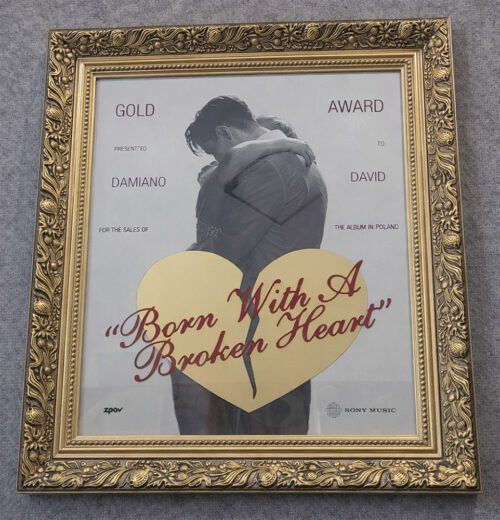 Gold Award – Damiano David – Born With A Broken Heart – Golden Records Poland