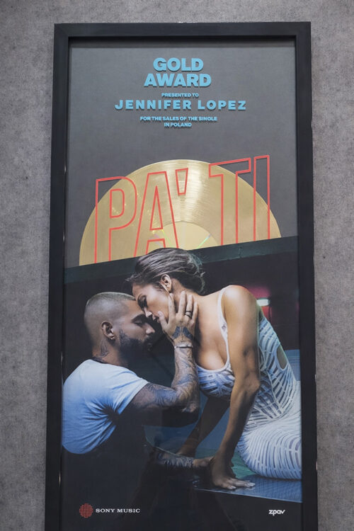 Gold Award – Jennifer Lopez – Pa Ti – Sony Music – Golden Records Poland