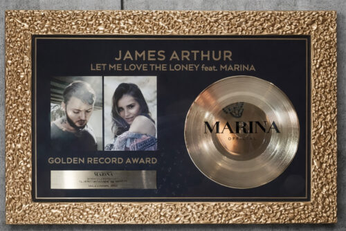 Gold Record Award – James Arthur feat. Marina – Let Me Love the Lonely – Golden Records Poland