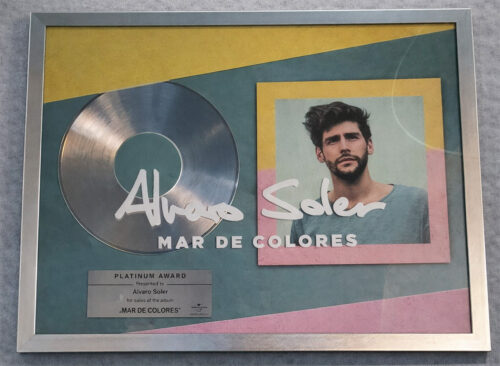 Platinum Award – Alvaro Soler – Mar de Colores – Golden Records Poland