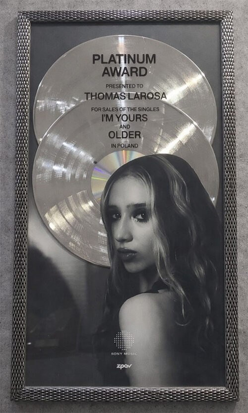 Platinum Award – Jason Derulo – Im Yours and Older – Sony Music – Golden Records Poland