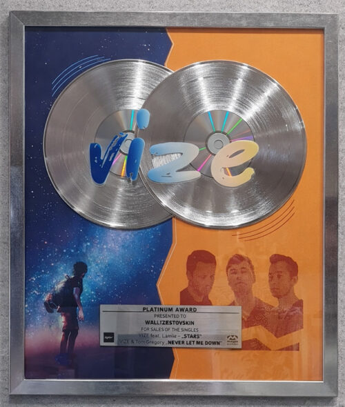 Platinum Award – VIZE feat. Lxnnie – Stars and Never Let Me Down – Golden Records Poland