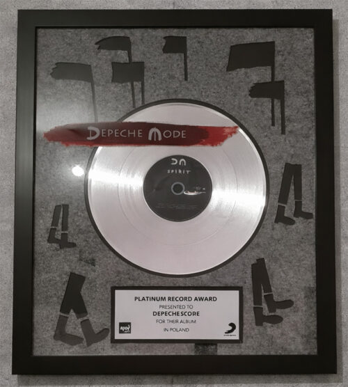 Platinum Record Award – Depeche Mode – Spirit – Golden Records Poland