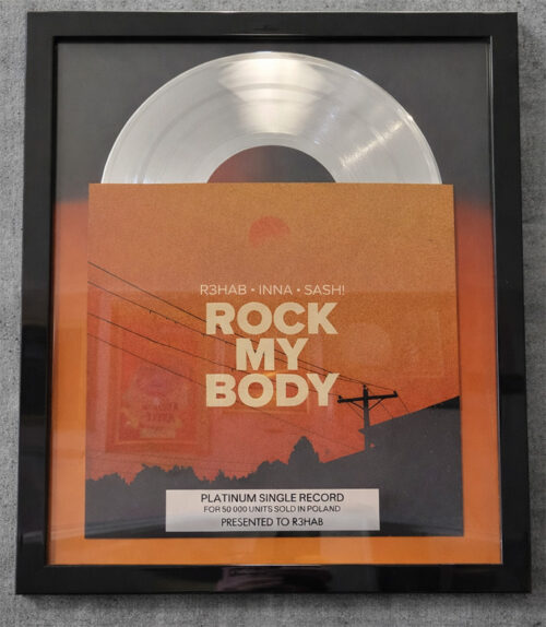 Platinum Single Record – R3HAB INNA Sash – Rock My Body – Golden Records Poland